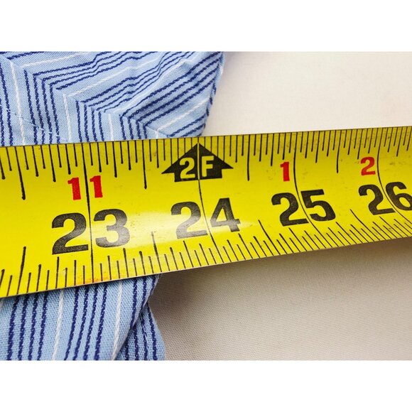 Michael Kors Size 16 32/33 Large Mens Blue White Stripe Spread Collar Shirt NWT - Picture 2 of 10